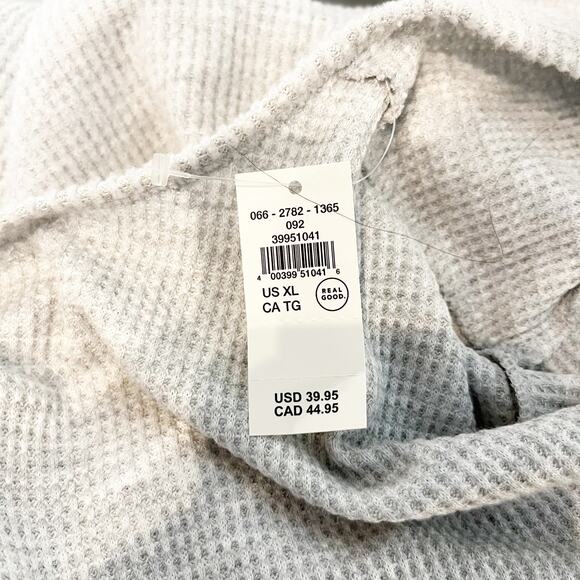 Aerie Gray Long Sleeve Wrap Top - Picture 3 of 9